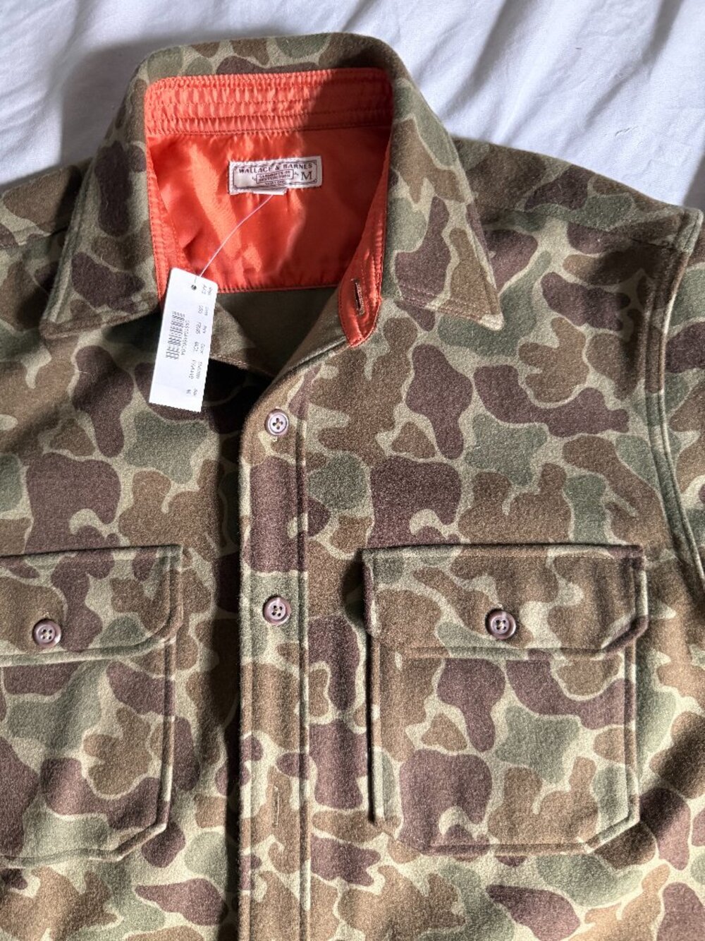 Wallace & Barnes by J. Crew Camouflage Duck Shirt Jacket Medium $298